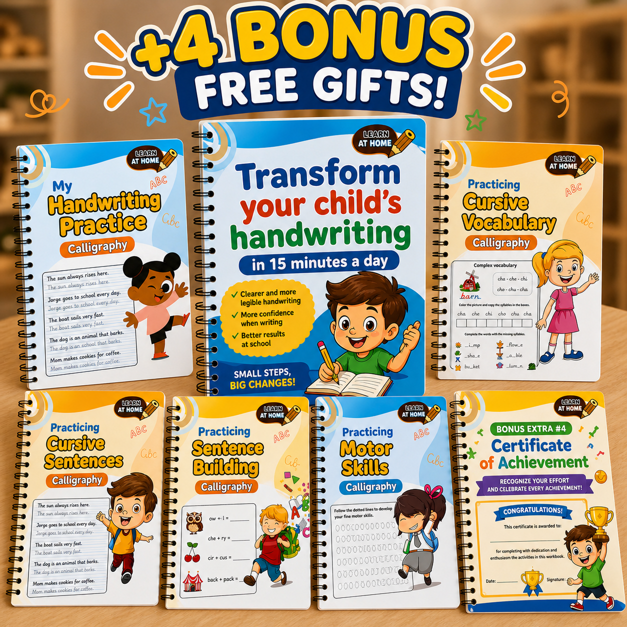 Transform your child's handwriting with 15 minutes a day + 4 exclusive free bonuses